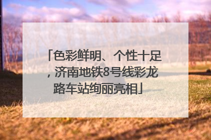 色彩鲜明、个性十足，济南地铁8号线彩龙路车站绚丽亮相