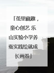 茧里藏趣，童心创艺 乐山实验小学养蚕实践绘就成长画卷