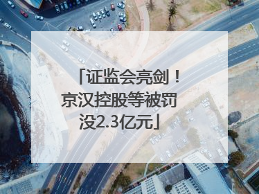 证监会亮剑！京汉控股等被罚没2.3亿元