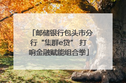 邮储银行包头市分行“集群e贷” 打响金融赋能组合拳