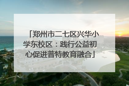 郑州市二七区兴华小学东校区：践行公益初心促进普特教育融合