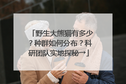 野生大熊猫有多少？种群如何分布？科研团队实地探秘→