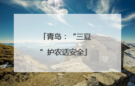 青岛：“三夏”护农话安全