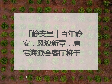静安里｜百年静安，风貌新章，唐宅海派会客厅将于6月21日揭幕