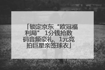 锁定京东“欧冠福利局” 1分钱抢数码音频豪礼、1元竞拍巨星亲签球衣