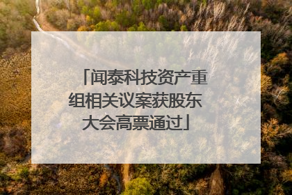 闻泰科技资产重组相关议案获股东大会高票通过