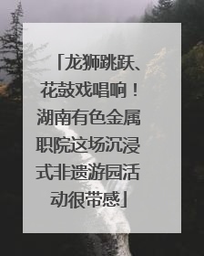 龙狮跳跃、花鼓戏唱响！湖南有色金属职院这场沉浸式非遗游园活动很带感