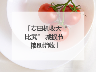麦田机收大“比武” 减损节粮助增收